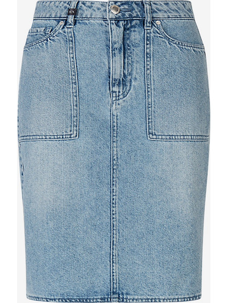 Armani Exchange 3KYN60Y1UEZ Τζιν Μίντι Φούστα Blue