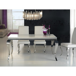 Barroque 792219 / 20701 τραπεζαρία 160cm Ασημί