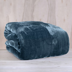 Κουβέρτα 160x220 Μονή 620gsm Velour Palatex Madonna- Dark Blue