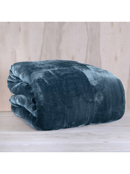 Κουβέρτα 160x220 Μονή 620gsm Velour Palatex Madonna- Dark Blue