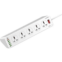 Ldnio Πολύπριζο 10 Θέσεων με Διακόπτη USB και Καλώδιο 2m Λευκό SC10610