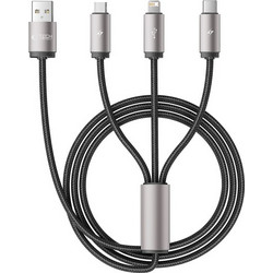 Tech-Protect Ultraboost 3in1 Lightning & Type-C & Micro Usb 3.5A 1m Grey