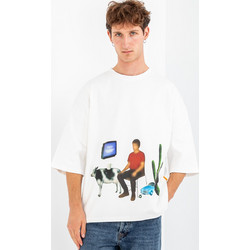 Tee Library Oversized Space Out T-Shirt (TCF-53-OT-Off White)