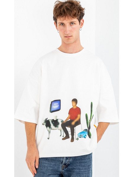 Tee Library Oversized Space Out T-Shirt (TCF-53-OT-Off White)