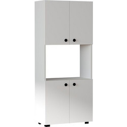 Στήλη Guzel pakoworld σε λευκή απόχρωση 60x31.4x140εκ