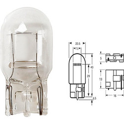 Λάμπα Ring R582 Ακάλυκη W21W Capless Bulb Brake/Indicator/Reverse/Rear Fog 12V DC 21W W3 x 16d | Ring