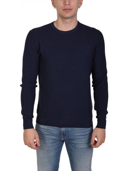 GRAN SASSO ΠΛΕΚΤΟ CREW NECK ΜΠΛΕ