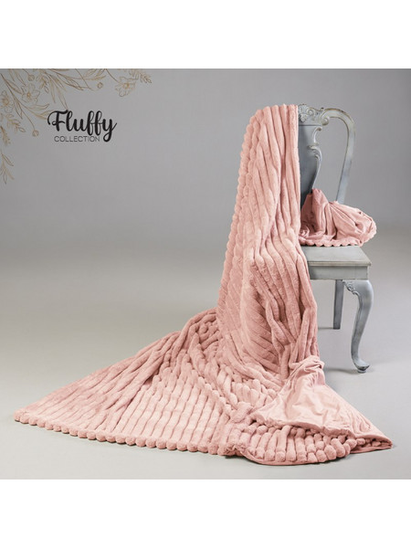 Cosy Life Κουβέρτα Mink(Οικολογικη Γουνα)Limited edition 3,5kg Υπέρδιπλη 220x240 Coral-Flannel Βελουτέ Σομόν