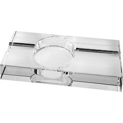 Angelo Σταχτοδοχείο Γυάλινο 2 θέσεων Crystal για Πούρα - 20cm