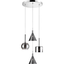 Luma Κρεμαστό Φωτιστικό Οροφής Πολύφωτο G9 114-01047-09-smoke