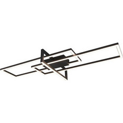 Trio Lighting Salinas Πλαφονιέρα Οροφής 100εκ. Μαύρη με Ενσωματωμένο LED 620310332
