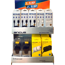 Stand με Αξεσουάρ Ancus, Hands Free, Φορτιστές και Καλώδια Σύνδεσης 48 Τεμαχίων UK Version Δωρο Stand 20061