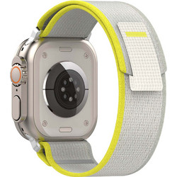 Techsuit W039 Λουράκι Υφασμάτινο Yellow / Grey (Apple Watch 42 / 44 / 45mm)