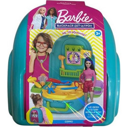 John Σετ Γιατρού Backpack Barbie Με 10 Αξεσουάρ 03990MT