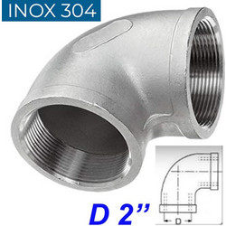 INOX 304 Γωνία 90ο θηλυκή 2"