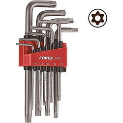 FORCE TOOLS 5098LT Σειρά κλειδιά TORX Extra Long tamperproof - τρύπας (9 τεμ)