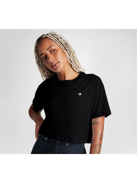 Converse Sporty Boxy T-Shirt Γυναικείο (10027625-A01) Μαύρο