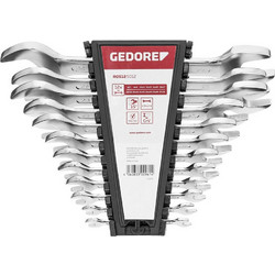 GEDORE red Double open-ended Spanner Set 12-pieces short