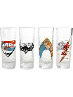 Σετ Σφηνοπότηρα Γυάλινα DC Comics Justice League 100ml 4τμχ GL04JL02