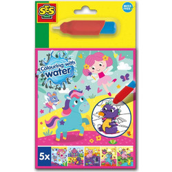 SES Creative Colouring with water book with water brush - Fantasy Για ηλικίες 3+ Ετών 00133