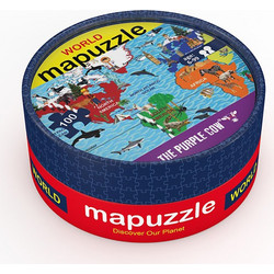 Puzzle The Purple Cow Παγκόσμιος Χάρτης 100 Κομμάτια