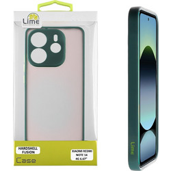 Lime Successories Lime Θηκη Xiaomi Redmi Note 14 4G 6.67'' Hardshell Fusion Full Camera Protection Green With Yellow KEYS