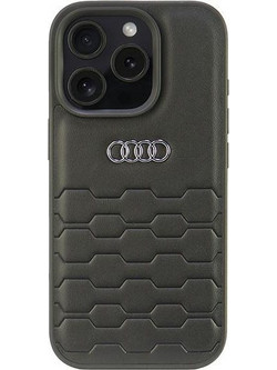 Audi Synthetic Leather iPhone 16 Pro 6.3" black/black hardcase AU-TPUPCIP16P-GT/D2-BK