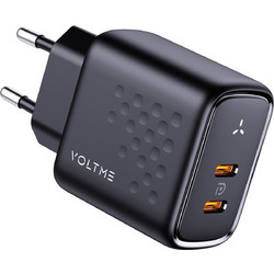 Voltme Revo 45 Φορτιστής χωρίς Καλώδιο με 2 Θύρες USB-C 45W Quick Charge 3.0 & Power Delivery Black