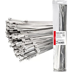 ΔΕΜΑΤΙΚΑ/ΔΕΤΙΚΑ ΚΑΛΩΔΙΩΝ TIE WRAP (ΤΑΙΡΑΠ) ΜΕΤΑΛΛΙΚΑ 7,9 x 600mm ΑΜΙΟ - 100 ΤΕΜ. 04327/AM