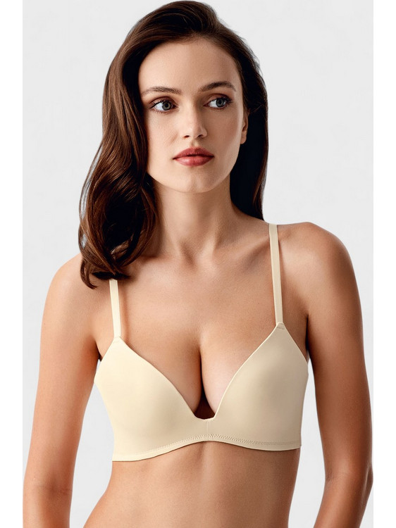 New Bra Lingerie Σουτιέν Push Up χωρίς Μπανέλα Μπεζ NB1795-1