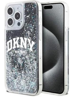 DKNY Liquid Glitter Arch Logo Case Θήκη Σιλικόνης για iPhone 15 Pro Max Μαύρο