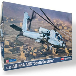Academy Hobby Apache AH-64A ANG South Carolina Συναρμολογούμενο Πλαστικό Μοντέλο Ελικοπτέρου 1:35