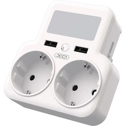 Πολύπριζο Τοίχου XO WL09 EU 2AC+2USB 2.4A με Βάση & Φως Νυκτός