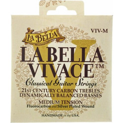 La Bella VIV-M Vivace Σετ 6 Χορδές Κλασικής Κιθάρας Carbon Medium Tension