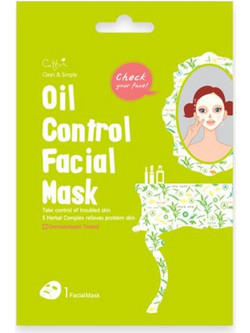 Vican Cettua Clean & Simple Oil Control Sheet Μάσκα Προσώπου για Καταπράυνση 1τμχ