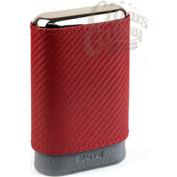 MARVEL - Πουροθήκη Δερμάτινη Red-Grey Carbon Look με Κέδρο (12130512)
