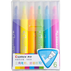 Comix μαρκαδόροι υπογράμμισης σετ 6 χρώματα 1-4mm