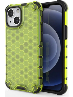 Hurtel Honeycomb Case Back Cover Green (iPhone 13 mini)