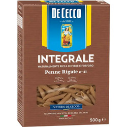 Ζυμαρικά Ολικής Αλέσεως De Cecco No 41 Penne Rigate Integrale