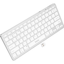 Ασύρματο Πληκτρολόγιο Hoco GM32 Wisdom 78 Πλήκτρα 2.4GHz+Bluetooth 5.0 Ασημί