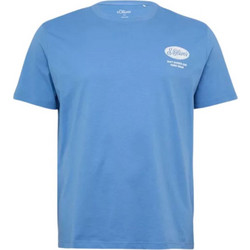 s.Oliver Βαμβακερό μπλουζάκι με λαιμόκοψη Plus Size Regular Fit - ROYAL BLUE