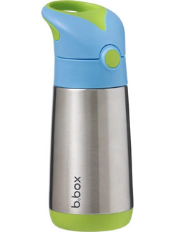 B.Box Ocean Breeze Παιδικό Μπουκάλι Θερμός Ανοξείδωτο BPA Free με Καλαμάκι Ασημί 350ml