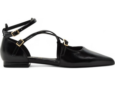 Γυναικείες μπαλαρίνες Seven 295-20A BLACK SHINY U120A2951001 μαύρο