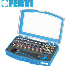 Σετ 40 μύτες με χερούλι 1/4" FERVI 0402