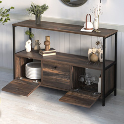 Μπουφές Mars Megapap χρώμα rustic καρυδί 122x36x80,1εκ. - MEGAPAP