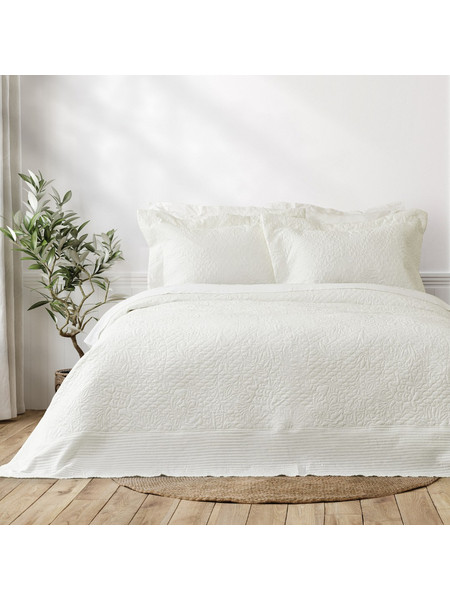 Σετ Νυφικό Κουβερλί -Μαξιλαροθήκες Always Off White 240x260cm