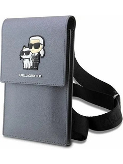 Karl Lagerfeld Handbag KLWBSAKCPMG silver/silver Saffiano Karl & Choupette - (KF001646-0)