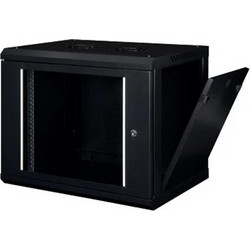RACK ΕΠΙΤΟΙΧΟ 6U 19'' Proline 600x450mm Γυάλινη μπροστινή Πόρτα LN-WB-06U6045-BL-A RAC.0613