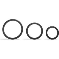 Platanomelon Ula Cock Rings Σετ Ελαστικά Δαχτυλίδια Πέους Σιλικόνης Μαύρα 3τμχ
