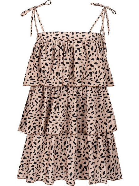 Dear Sophie Φόρεμα Waved Dress Spottles Brown